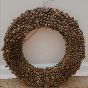 Rustic Fall Brown Acorn Wreath Décor
